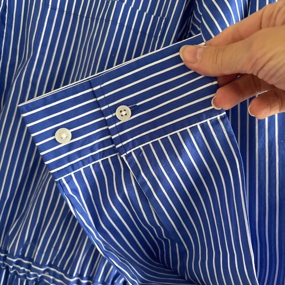 pistola Amelie Ultramarine Striped Shorts Romper One piece. Size Small NWT - Picture 9 of 13